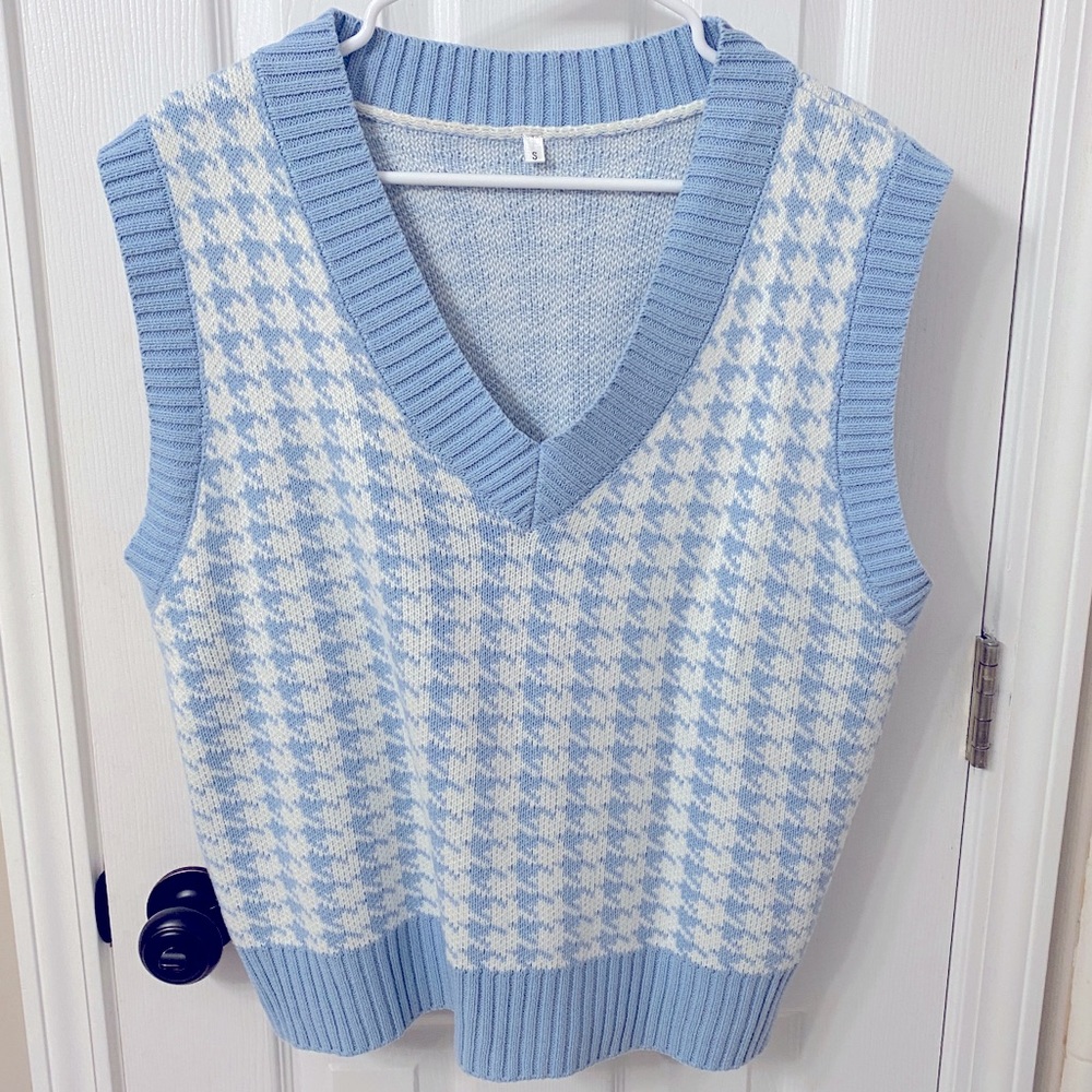 Blue sweater vest